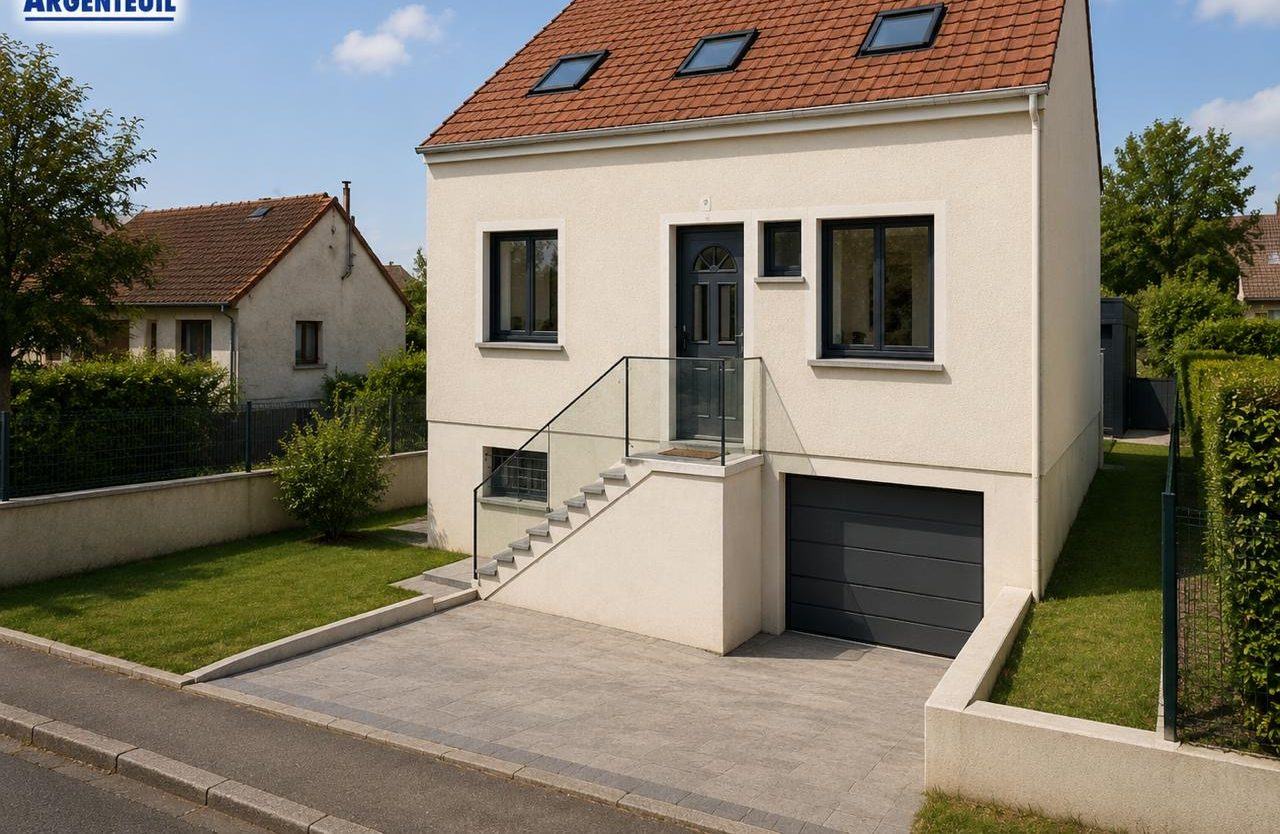 Surélévation avec garage en soubassement à Argenteuil (95) — déclaration préalable