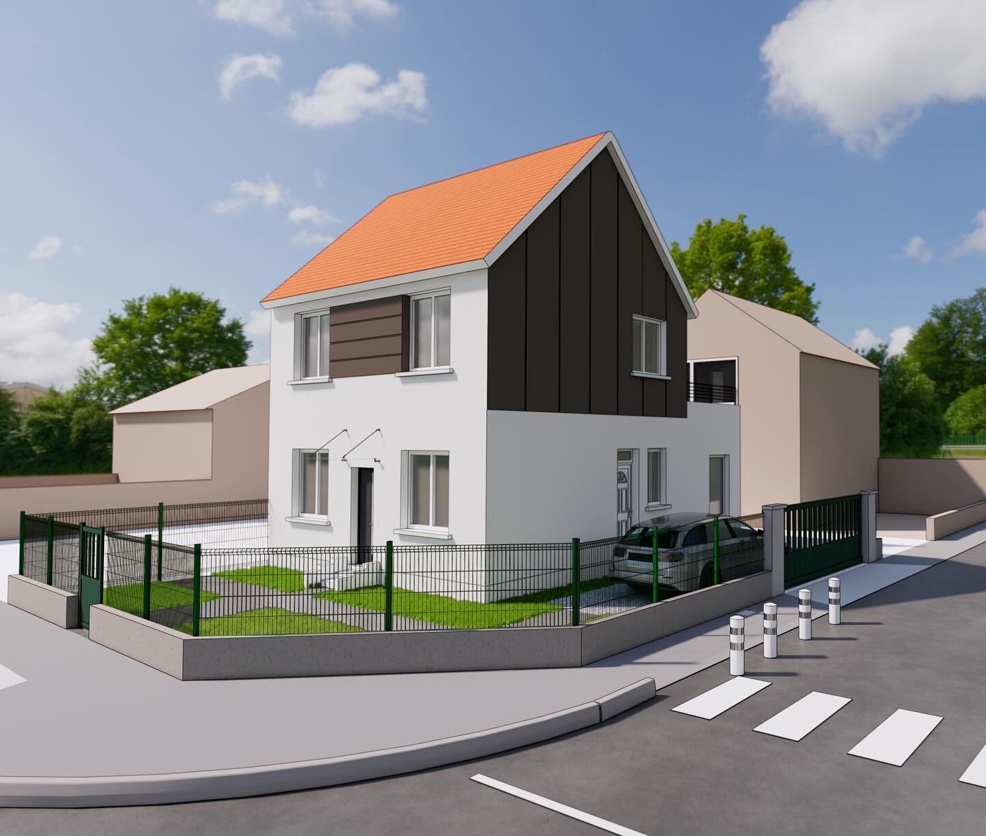 Surélévation d'une maison à Champigny-sur-Marne, permis de construire