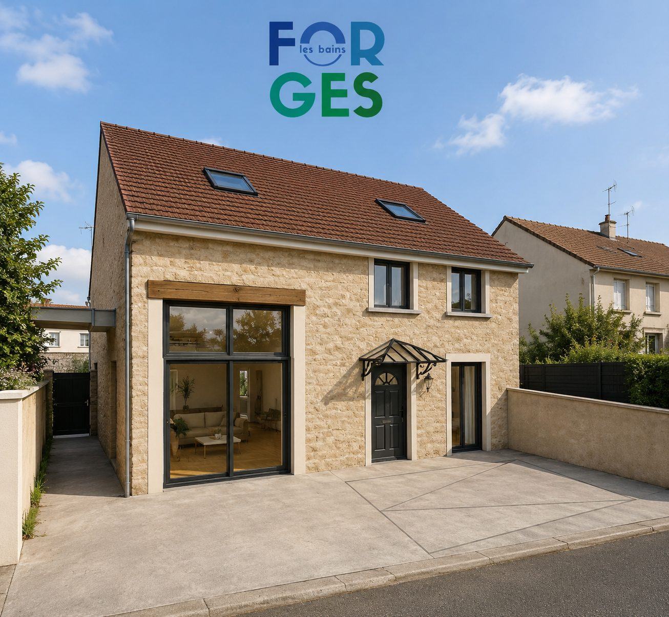 Création de baies vitrées sur une maison en pierre à Forges-les-Bains (91) — déclaration préalable