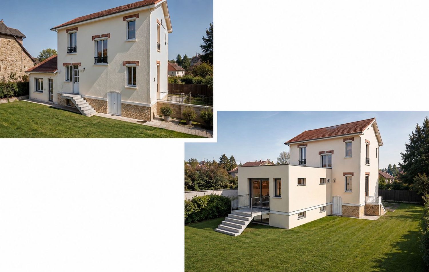 Extension d'une maison des années 30 à Neuilly-Plaisance (93) — avant/après
