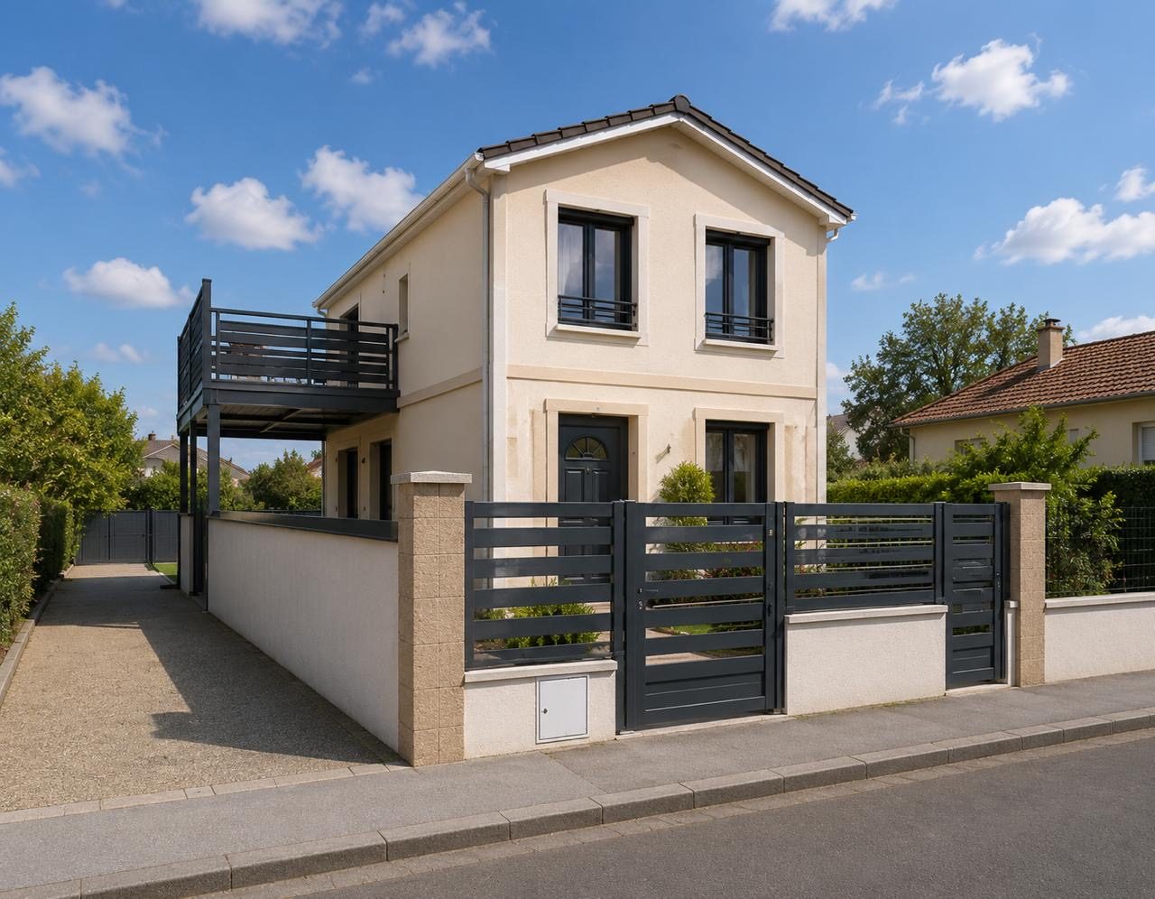 Modification de façade et abords d'un pavillon à Ormesson-sur-Marne (94) — déclaration préalable
