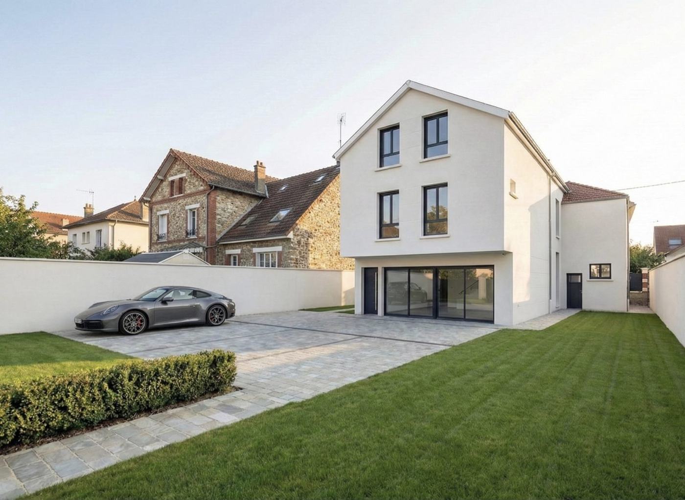 Extension réalisée à Pontault-Combault (77) — maison agrandie en R+2, projet Construisez
