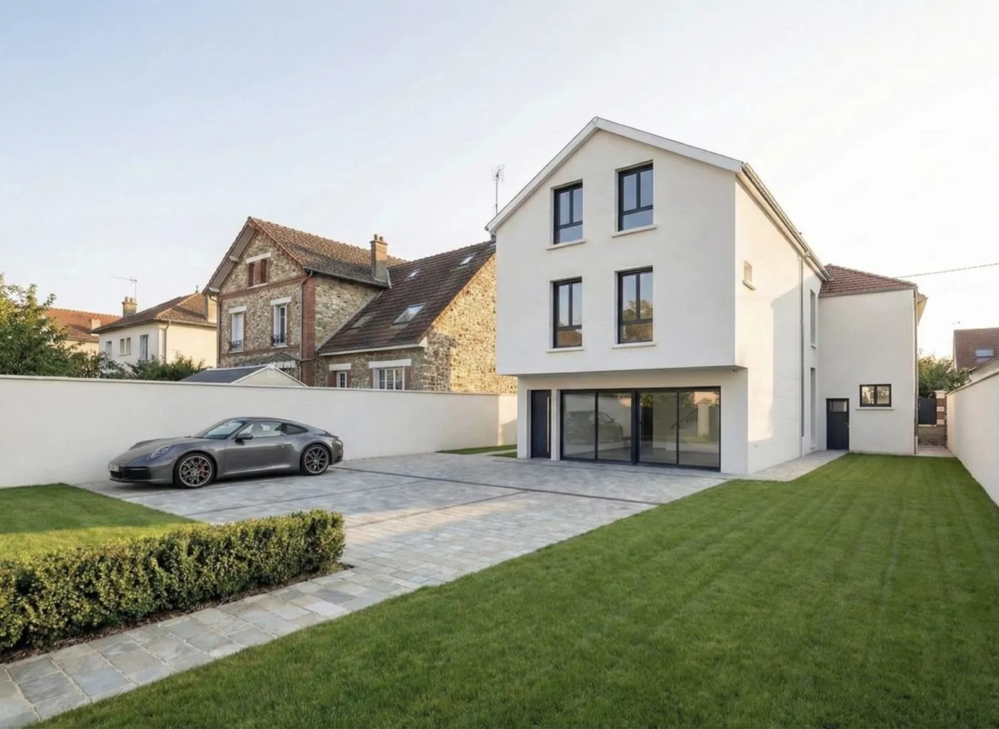 Extension réalisée à Pontault-Combault (77) — maison agrandie en R+2, projet Construisez