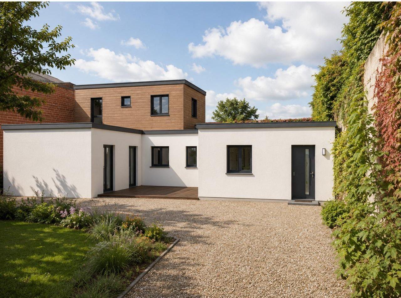 Extension bois à toit plat d'une maison à Saint-Maur-des-Fossés (94)